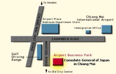 Map of Consulate-General of Japan in Chiang Mai